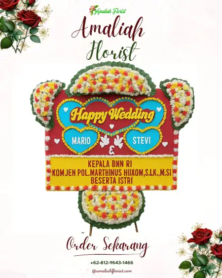 Papan Bunga Pernikahan Timori